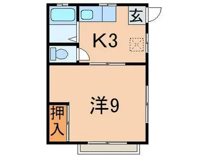 メゾン・ホヅミ(1K/2階)の間取り写真