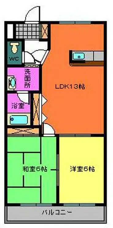 リバーサイド参番館 3階階 間取り