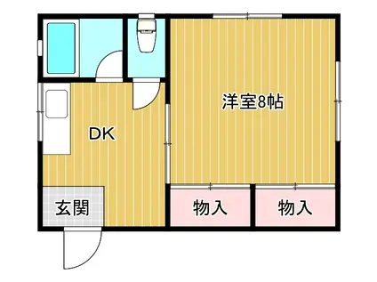 メゾンかとれあ(1K/2階)の間取り写真