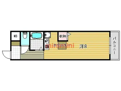 TSコート(1K/3階)の間取り写真