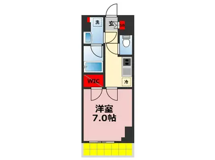 プライムメゾン千葉新町(1K/2階)の間取り写真
