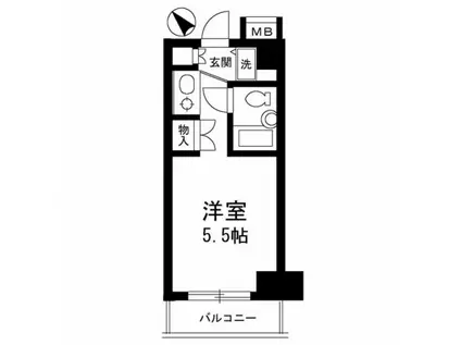 ダイホープラザ橋本Ⅲ(ワンルーム/2階)の間取り写真