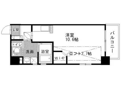 KATAYAMABLD20(ワンルーム/9階)の間取り写真