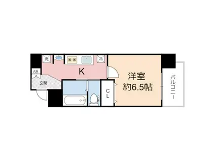 SWISS天王寺Ⅱ(1K/9階)の間取り写真