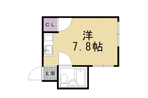 丸富マンション(ワンルーム/5階)の間取り写真