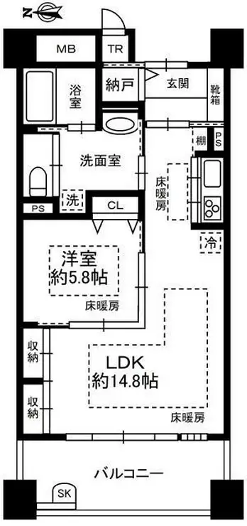 ザ・レジデンス白金スイート 9階階 間取り