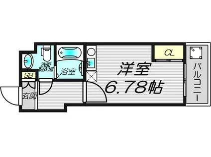 サンクチュアリ北梅田(1K/8階)の間取り写真
