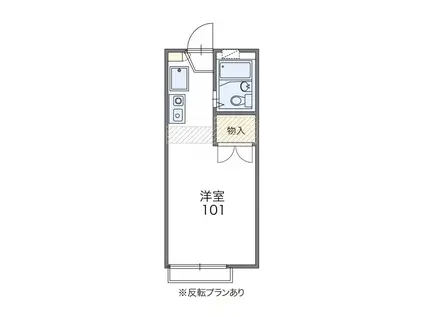 レオパレスゴールデンベセル(1K/1階)の間取り写真