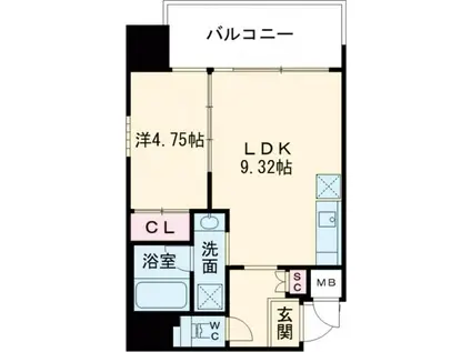 プレジオ亀有(1LDK/6階)の間取り写真