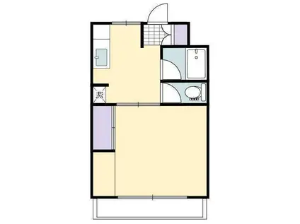 ハイツナガトモ(1K/4階)の間取り写真