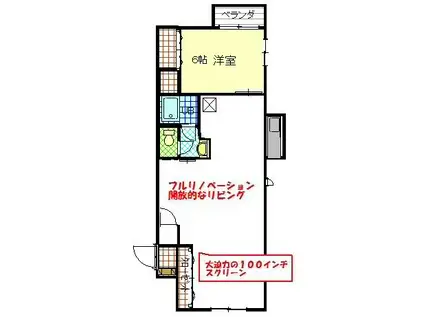 仁方ハイツ(2LDK/4階)の間取り写真