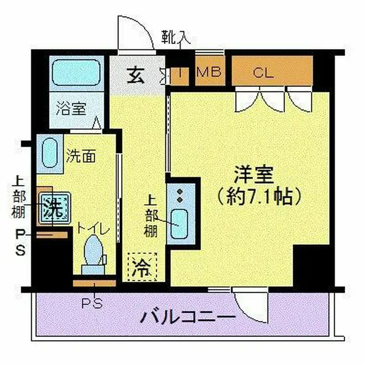 ジェノヴィア東日本橋駅前グリーンヴェール 8階階 間取り