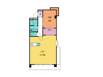 シャトレ桑名(1LDK/4階)の間取り写真