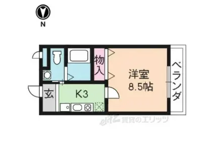 今上園マンション(1K/1階)の間取り写真