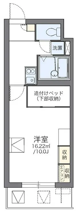 レオパレスパルコートF 3階階 間取り