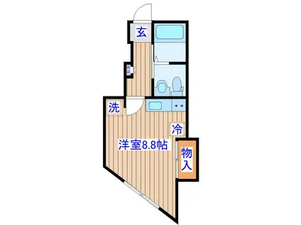 IIE SAINT-LOUIS I(1K/1階)の間取り写真