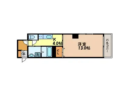 親和ハイツ(1K/3階)の間取り写真