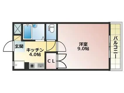 桂マンションII(1K/2階)の間取り写真