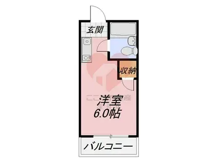 ユニコーン82西野(ワンルーム/3階)の間取り写真