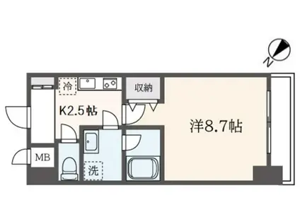 プリエールコート(1K/1階)の間取り写真