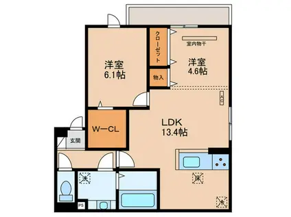 D-RESIDENCE東寺(2LDK/2階)の間取り写真