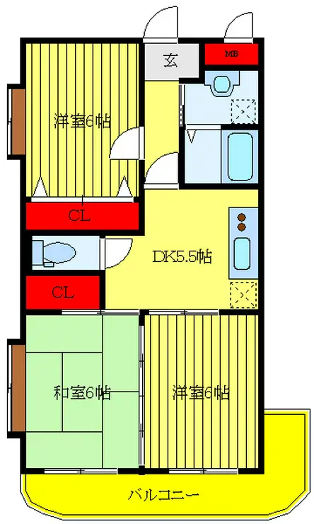 ガーデンハウス塚越 2階階 間取り