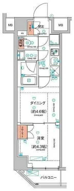 ハーモニーレジデンス東京羽田スカイブリッジ 3階階 間取り