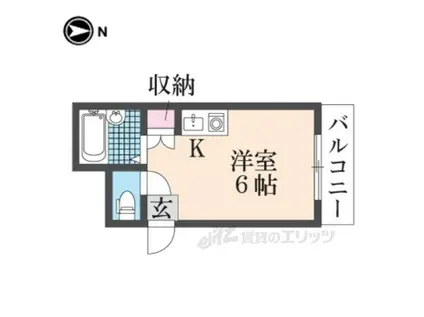 ペントハウス21(ワンルーム/3階)の間取り写真