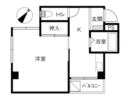 YM-3(1K/2階)の間取り写真