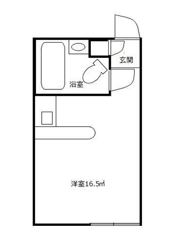 ベルアズーリ(ワンルーム/2階)の間取り写真