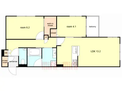 グランメゾン本山(2LDK/4階)の間取り写真