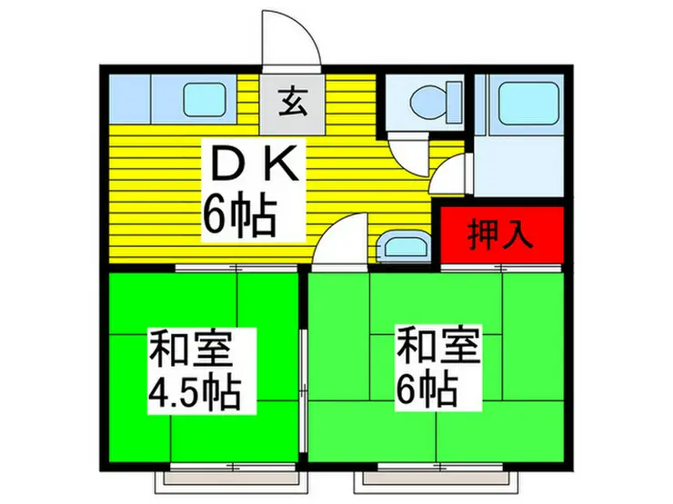 白百合ハウス 1階階 間取り