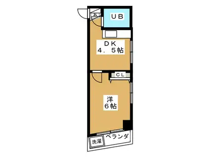 ニューハイム(1DK/3階)の間取り写真