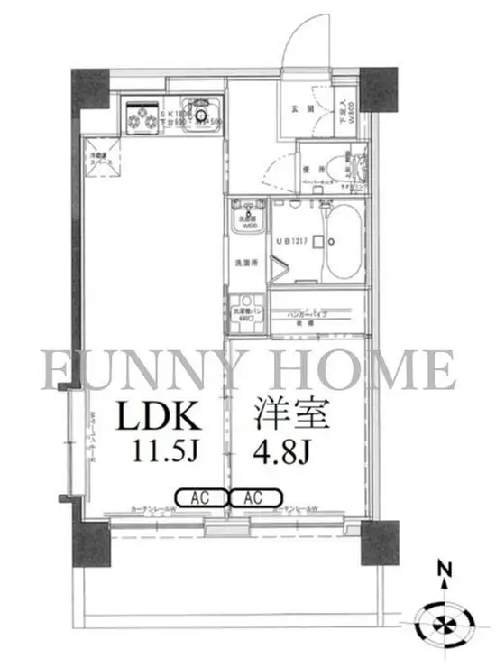 三軒茶屋グリーンマンション 4階階 間取り