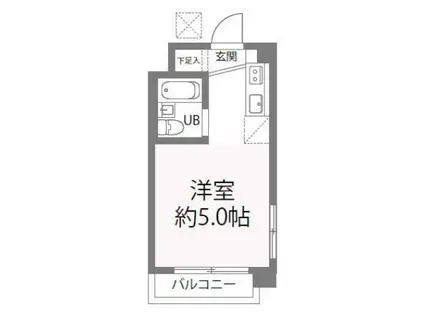 山口第二メタルメゾン(ワンルーム/3階)の間取り写真