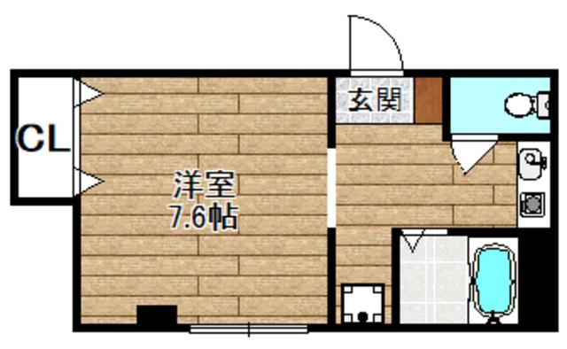 TS SQUAREAKUTAGAWA(1K/3階)の間取り写真