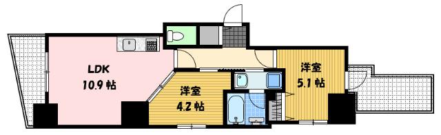 VIVIA(2LDK/3階)の間取り写真
