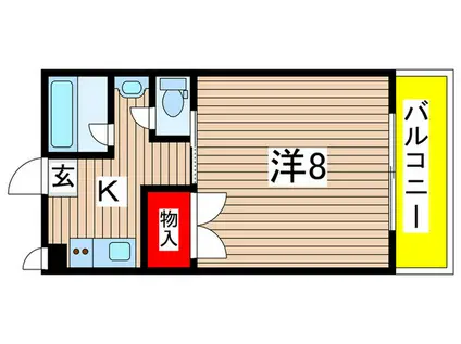 サンキマンション(1K/2階)の間取り写真