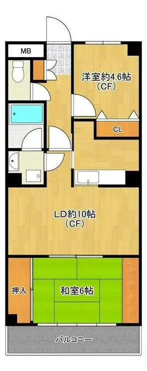 キャピタル新川崎 2階階 間取り