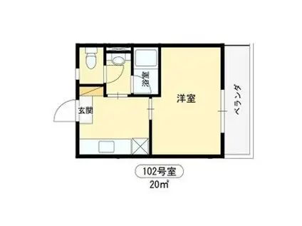 ファーストマンション(1K/1階)の間取り写真