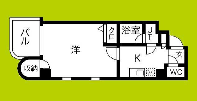 オーキッドコート西大橋(1K/10階)の間取り写真