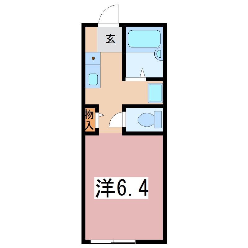 ヴィラ成和(ワンルーム/1階)の間取り写真