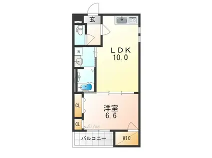 イゾラ フォルトゥーナ(1LDK/3階)の間取り写真