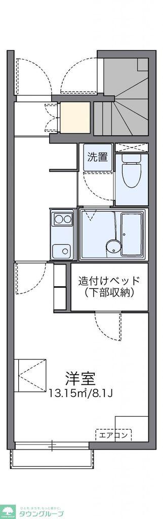 レオネクスト堂山ハウス(1K/1階)の間取り写真