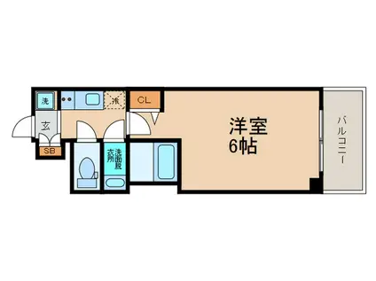 エステムコート心斎橋CENTRAL(1K/9階)の間取り写真