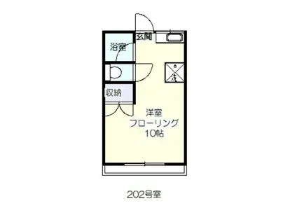 ポートハイツ南船橋II(ワンルーム/1階)の間取り写真
