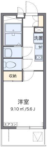 レオパレス川崎港町(1K/1階)の間取り写真