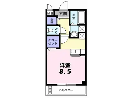 メゾン アウローラ(ワンルーム/3階)の間取り写真