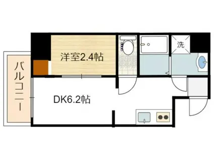 SOAR SHINIMAMIYA(1DK/3階)の間取り写真