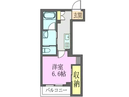 ラ パトリ(1K/2階)の間取り写真